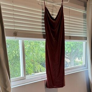 Jenny Yoo Burgundy Midi Dress
